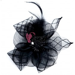 Voaleta pentru decor par cu clema de prindere VTL009BB Neagra